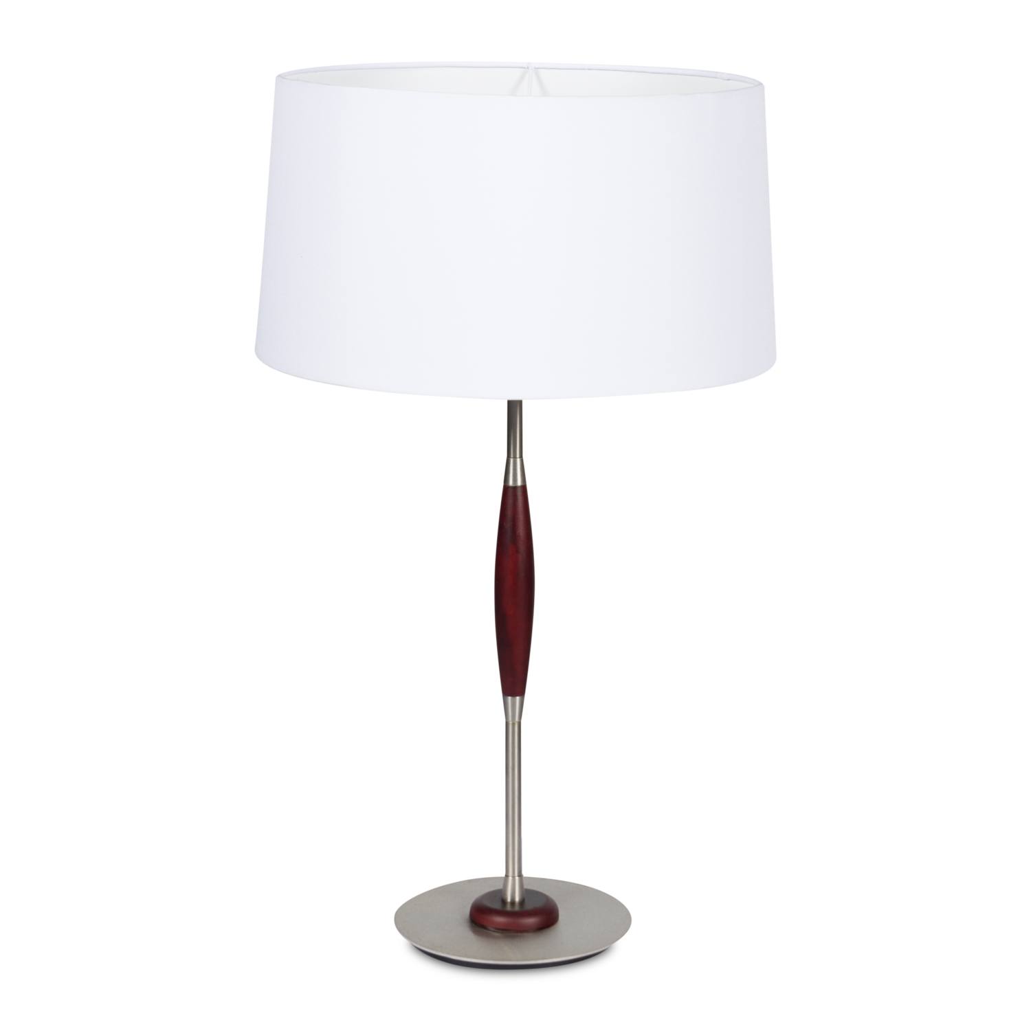 City Lamp Mahogany & White Shade