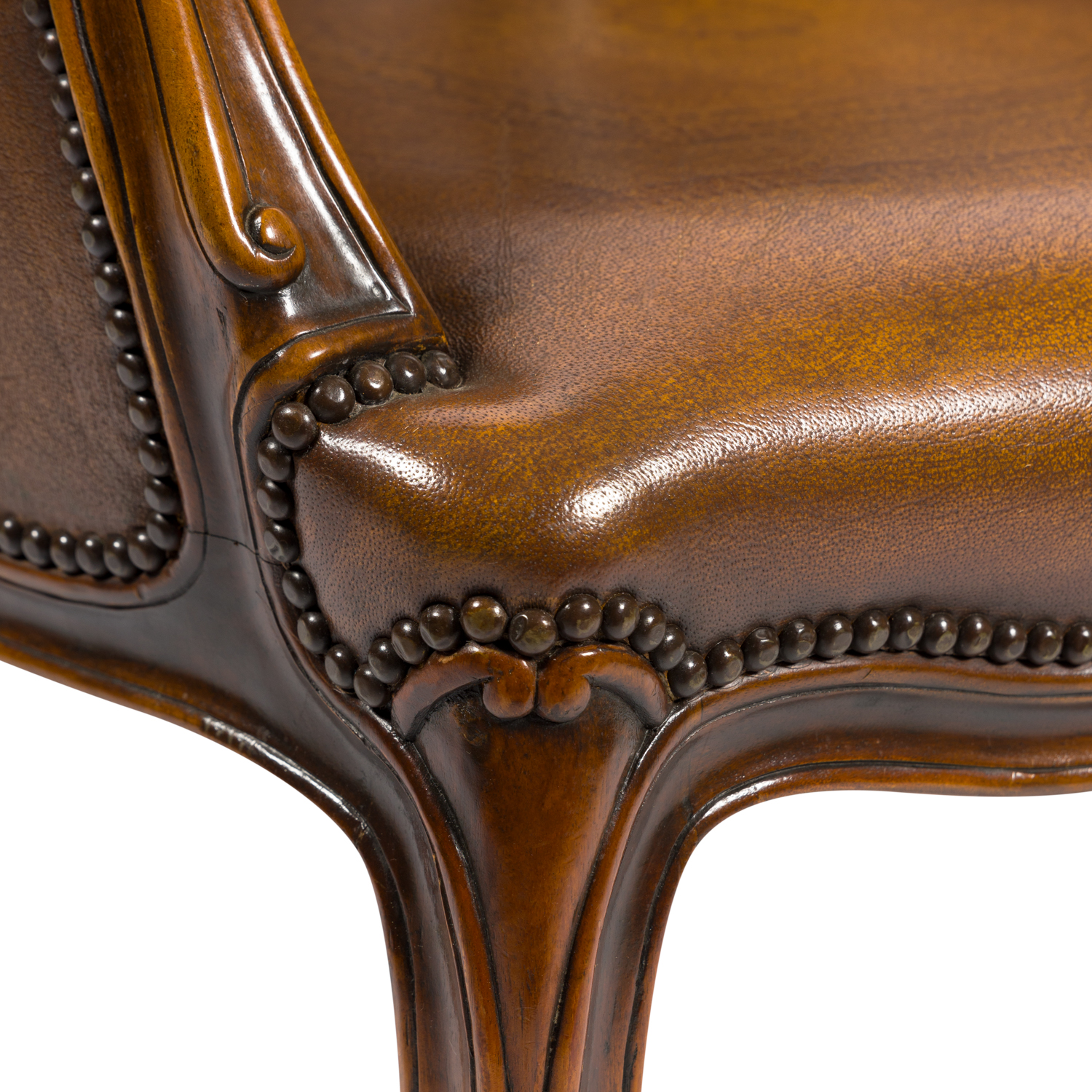 Antique English Regency Leather Chair - Image 2