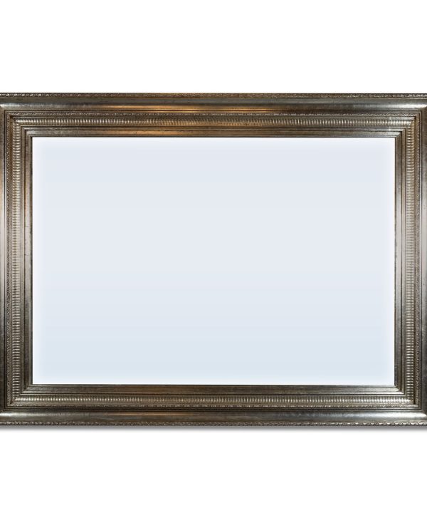 Mirror Silver Ornate Double Frame