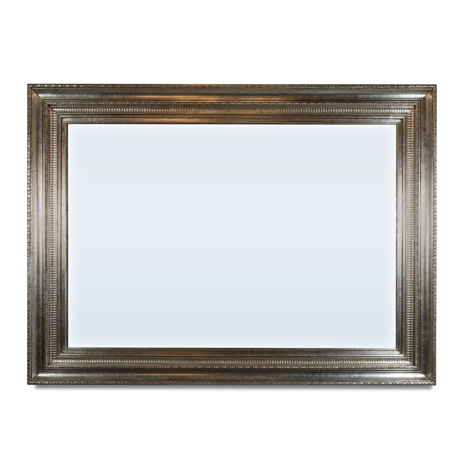 Mirror Silver Ornate Double Frame