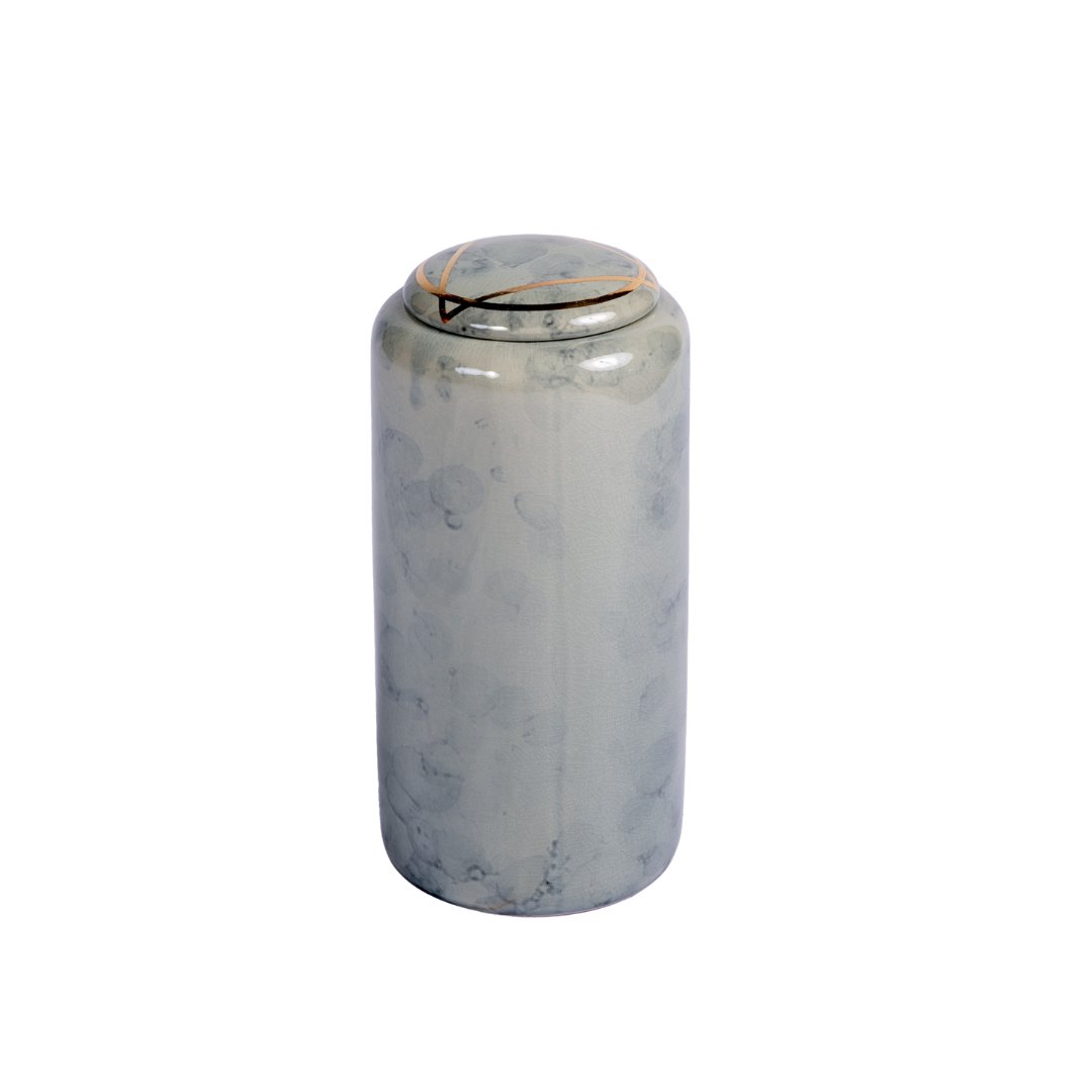 Cylinder Grey Jar