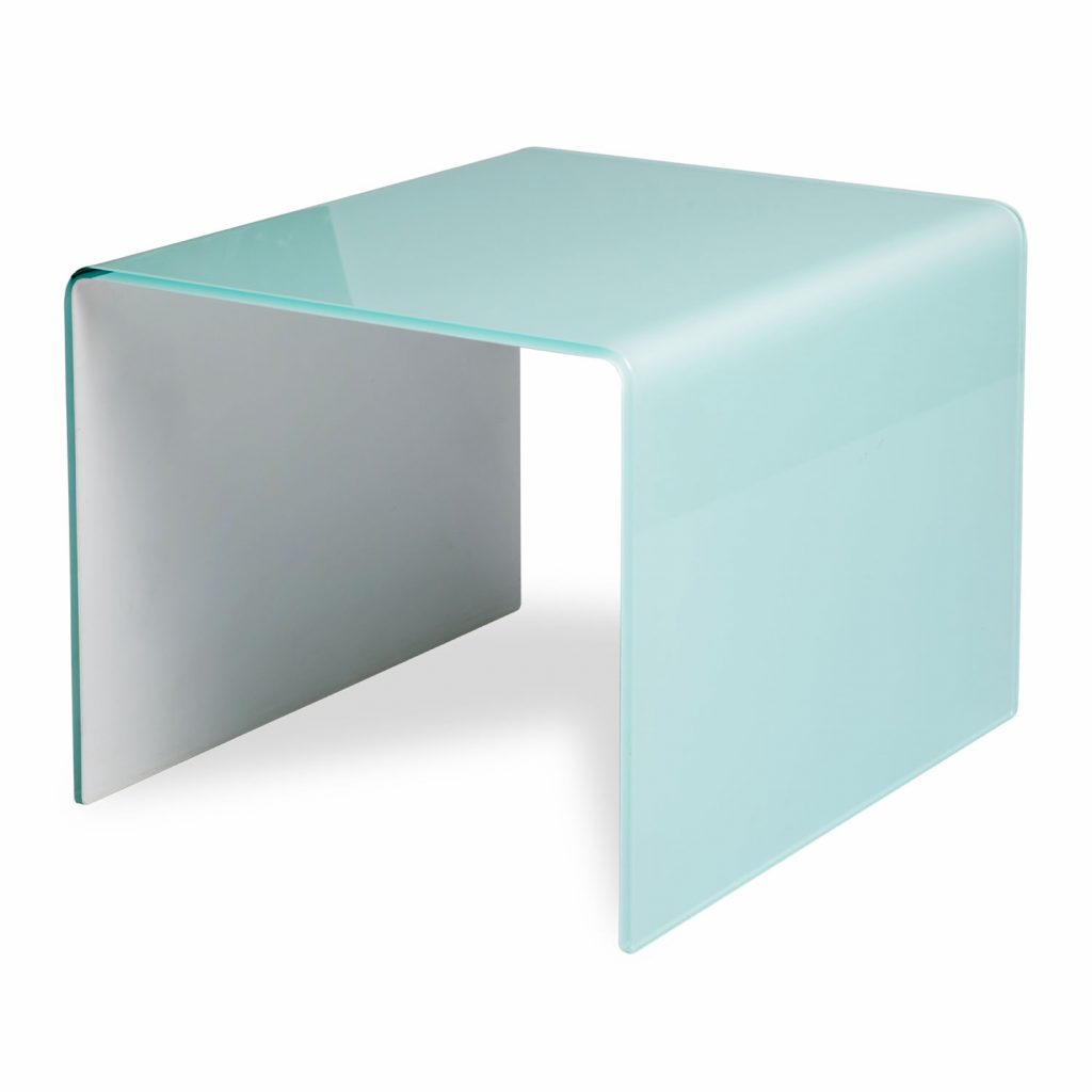 Italian Frosted Glass Side Table