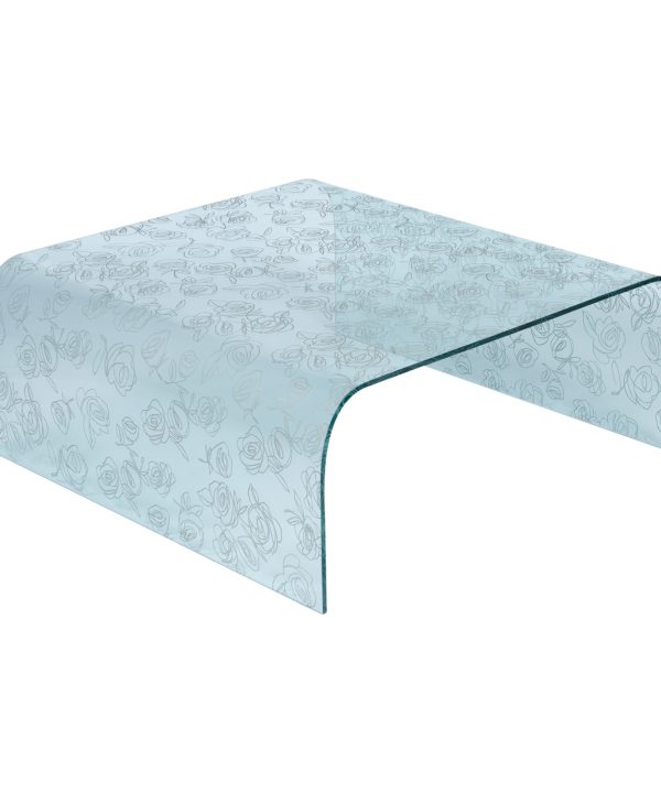 Glass Flower Coffee Table