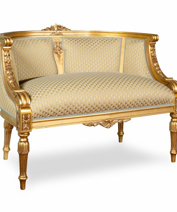 Louis XVI Love Seat Gold