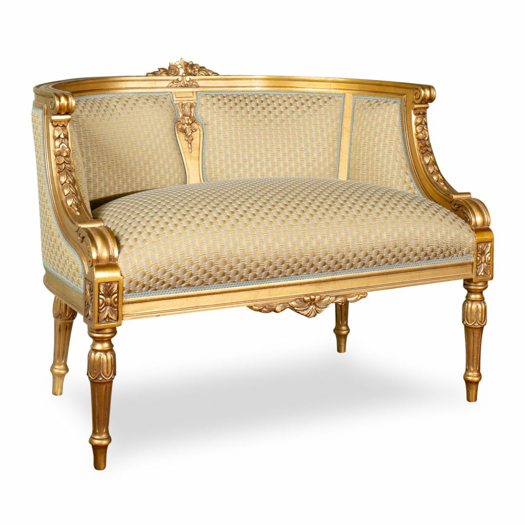 Louis XVI Love Seat Gold